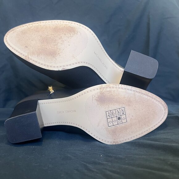 Michael Kors Black Ankle Boots with Gold Zipper - Picture 5 of 6